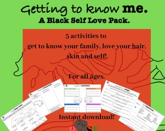 Pacchetto attività Black Self Love per bambini, adolescenti e adulti