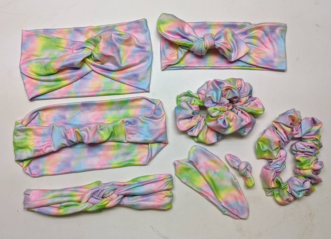 pastel tie dye headband