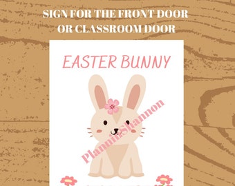Easter Sign Easter Bunny Stop Here Sign Holiday signs