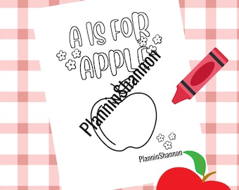 Coloring Sheet Letter A Preschool Coloring Apple Color Sheet