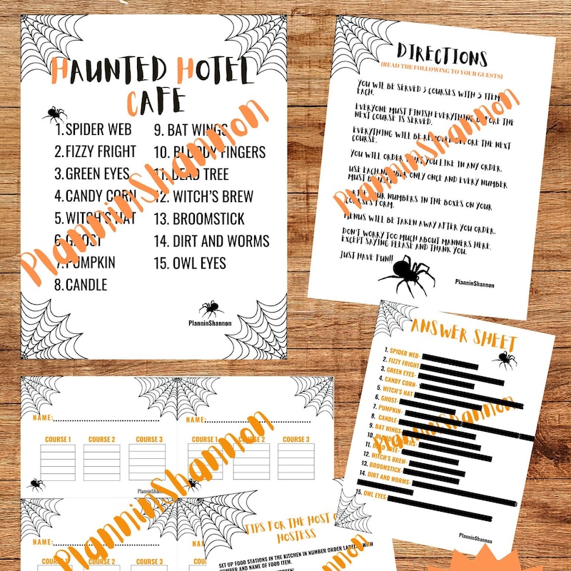 Mystery Dinner Menu - Etsy