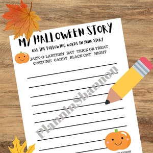 Writing Practice Story Halloween Writing Homeschool Writing