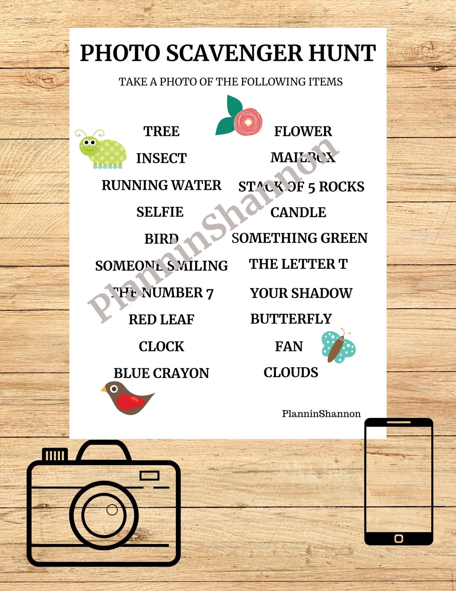 Scavenger Hunt Photo Scavenger Hunt Kids Party Printable - Etsy
