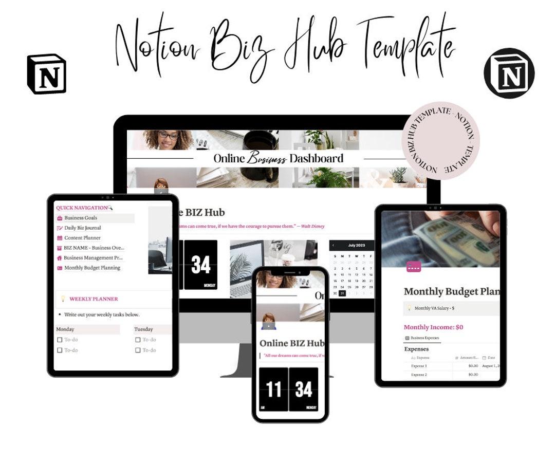 The Flawless CEO - Notion Biz Hub Template - Etsy