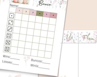 Spring Into Bunco - Pacchetto di giochi Bunco stampabili (DOWNLOAD IMMEDIATO)