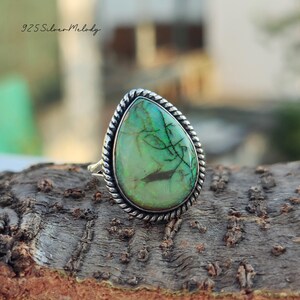 Amazing Monarch Opal Ring ~ 925 Handmade Silver Ring ~ Monarch Opal Jewelry ~ Teardrop Stone Ring ~ Latest Ring ~ Design Ring ~ Women Gift