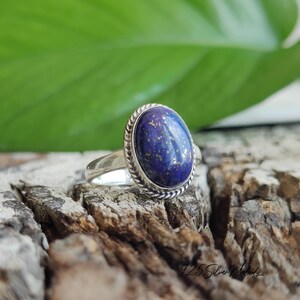 Lapis Lazuli Ring ~ 925 Silver Statement Ring ~ Oval Stone Ring ~ Handmade Ring ~ Lapis Lazuli Jewelry ~ Minimalist Ring ~ Women Gift Ring