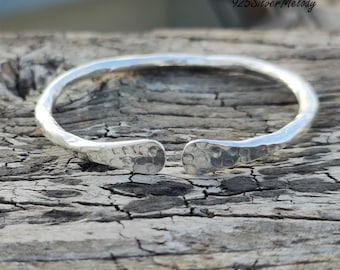 Smooth Beautifully Hammered Bangle For Perfect Gift | Stacking Bangle | Adjustable Bangle | Lovely Gift For Special Person In Your Life...