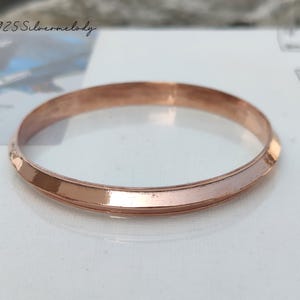 Solid Copper Bangle - 925 Sterling Copper Bangle - Handmade Bangle For Men & Women - Statement Bangle - Copper Heavy Bangle - Perfect Bangle