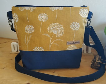 Umhängetasche, Crossover, Handtasche, Schultertasche aus Canvas und Kunstleder