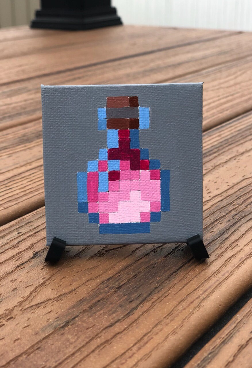 3x3 Dragon S Breath Potion Minecraft Inspired Etsy