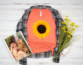 Sunflower Graphic Tee: Bella Canvas Unisex Shirt