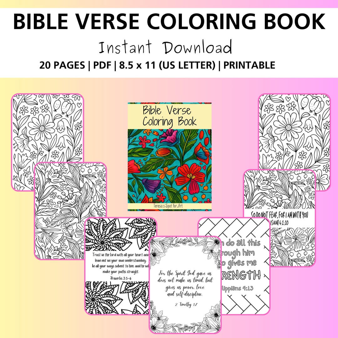 Bible Verse Coloring Book for Adults & Teens | Inspirational Christian ...