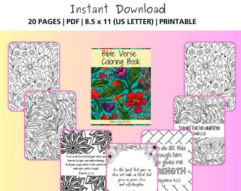 Bible Verse Coloring Book for Adults & Teens | Inspirational Christian Coloring Pages | Scripture Art Therapy | Faith-Based Printable