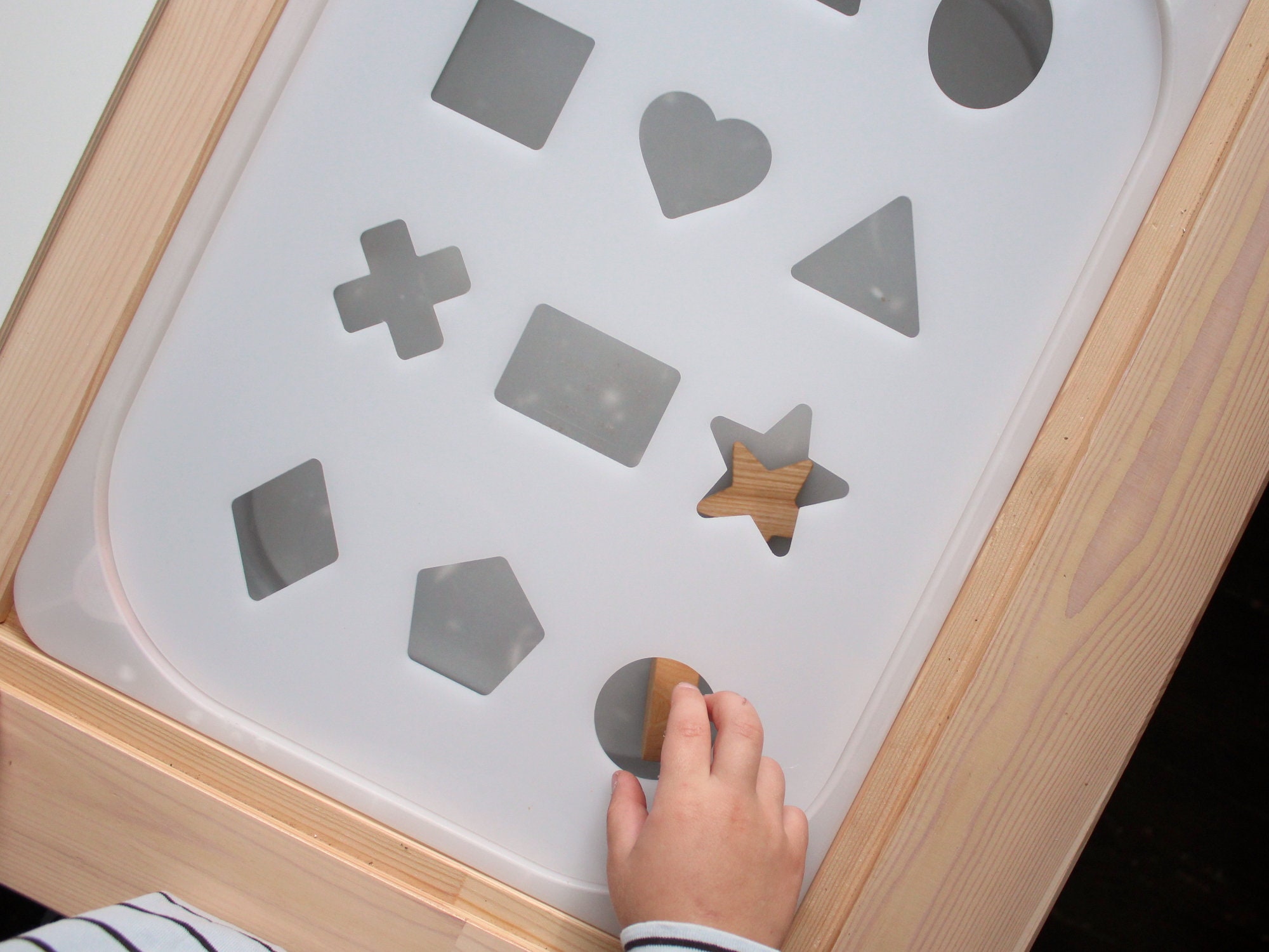 Shape Sorting Lid for Trofast Box. Acrylic Flisat Insert With Etsy