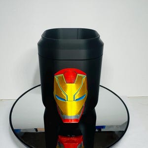 Ironman inspired toothbrush holder AI generated 3D printed avengers superhero themed bathroom bedroom  quality made in the USA