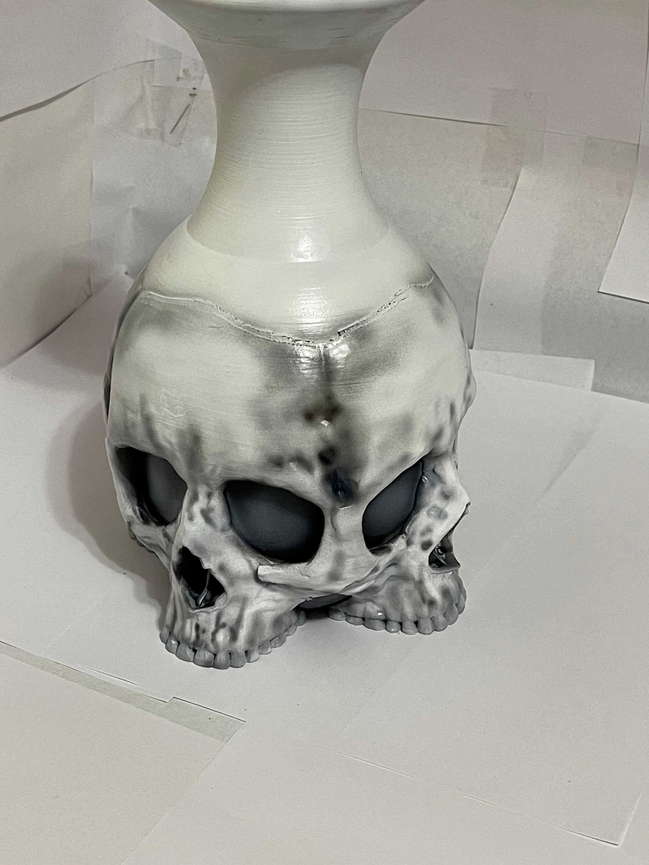 Large Skull Vase Etsy