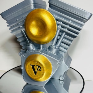 V twin engine pen pencil toothbrush holder car enthusiast Garadge decor wall art quality made in USA father son gift present birthday truck
