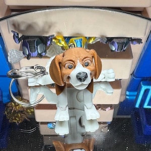 Beagle Hund zappeln Spielzeug Schlüsselanhänger Sammlerstück Haustier lebensecht Geschenk Mutter, Vater, Sohn Tochter made in den USA