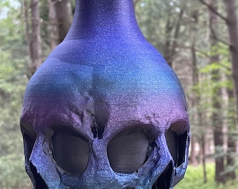 Large custom  skull vase unique decor holiday decorations Halloween cat which costume minimalist man cave son wife wedding anniversary gift