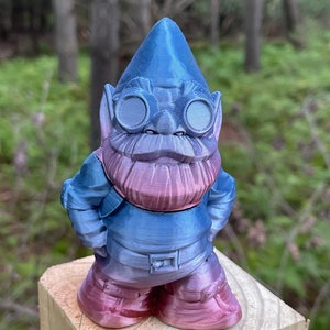 Contenedor de geocaching con diseño de gnomo impreso en 3D: contenedor de geocaching y escondite de jardín al aire libre para ocultar dinero secreto, mapa de papel
