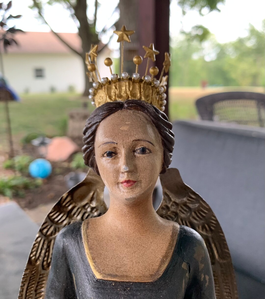 17inch Antique Style Santos Cage Doll With Starry Crown and Etsy