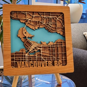 Carte en bois découpée au laser | N’importe quel emplacement