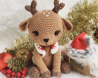 Xmas deer amigurumi pattern PDF (English)