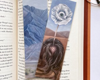 Surreal Floral and Landscape Set of 2 Bookmarks: Fine Art Painting Print Bookmark, Handmade and Laminated. Surreal, Floral, Figurative Print