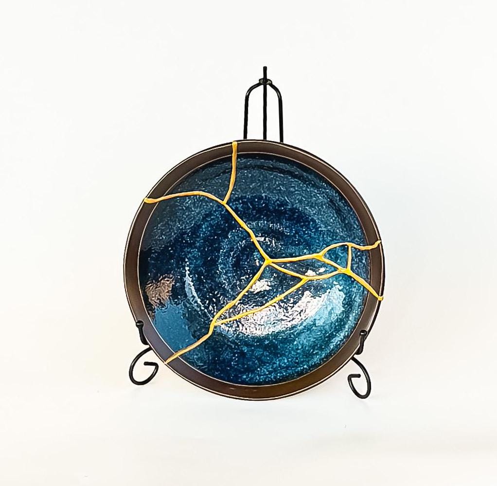 Large Kintsugi Bowl - Real Kintsugi - Kintsugi Plate- Kintsugi Pottery ...