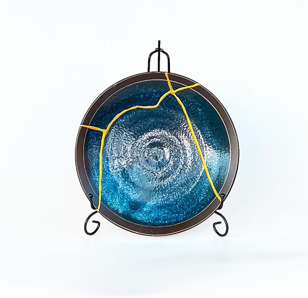 Large Kintsugi Bowl - Real Kintsugi - Kintsugi Plate- Kintsugi Pottery ...