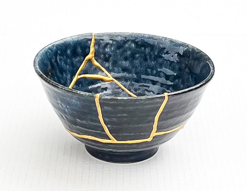 Large Midnight Blue Kintsugi Bowl Kintsugi Home Decor Kintsugi Pottery Wabi  Sabi Blue & Gold birthday Gift Japanese Present -  Denmark