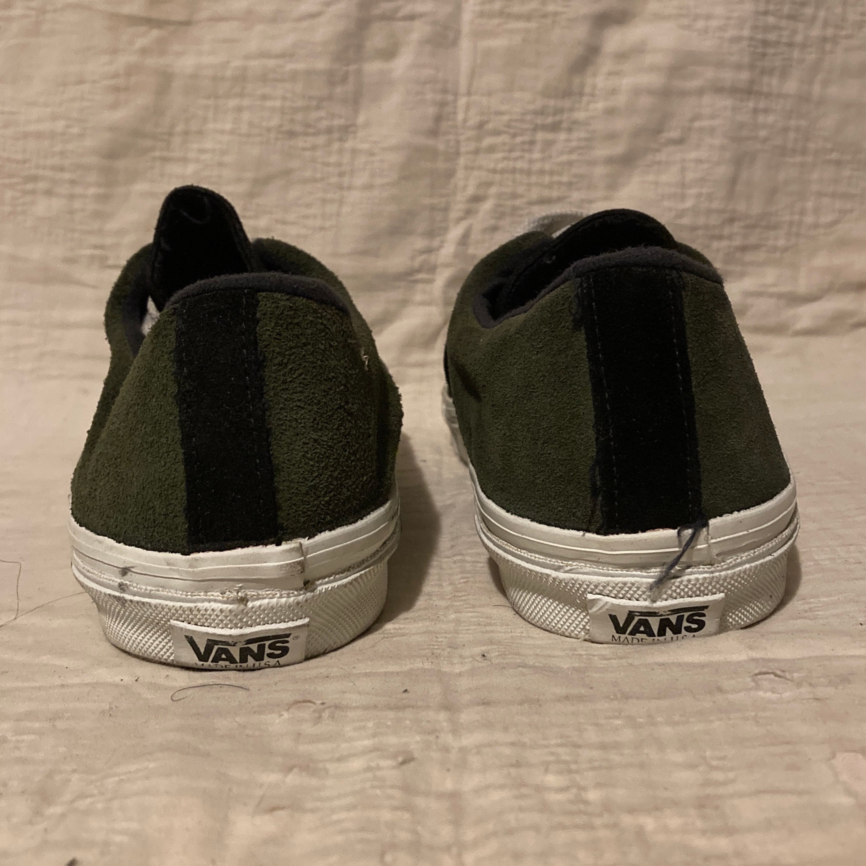90s 1993 Vans Style #86 Lampin' Size 12 Olive & Black Made 90s 1993 Vans Style #86 Lampin' Size 12 Olive & Black Made