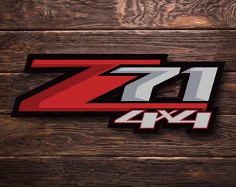 Chevy Silverado Z71 4x4 Truck Bed Decals – Convex Style (Set of 2)