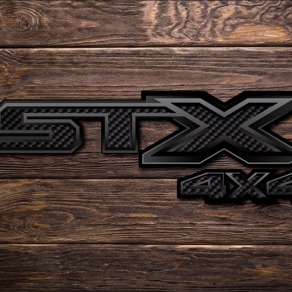 STX 4X4 Decals Stickers for Ford F150 Carbon Fiber Blackout - (Set of 2)