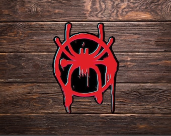 Marvel Comics Inspired Into The Spider-Verse Spray Paint Decal - Laptop Sticker, Tablet Sticker, Phone Sticker, Vehicle Decal