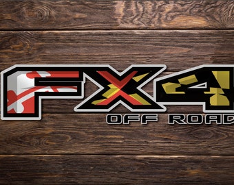 Ford FX4 Off Road Truck Bed Decal Set - Maryland Edition