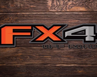 Ford F-150 FX4 Off Road Truck Bed Decals – Athletic Orange | F-150, F-250, F-350 (Set of 2)