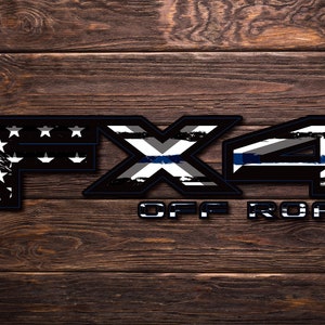 Ford F-150 FX4 Off Road Truck Bed Decals – Emergency Personnel Flag | F-150, F-250, F-350 (Set of 2)