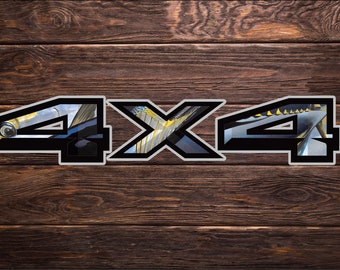 Ford 4X4 Truck Bed Decal Set: Deep Sea Fishing Tuna F-150, F250, F350