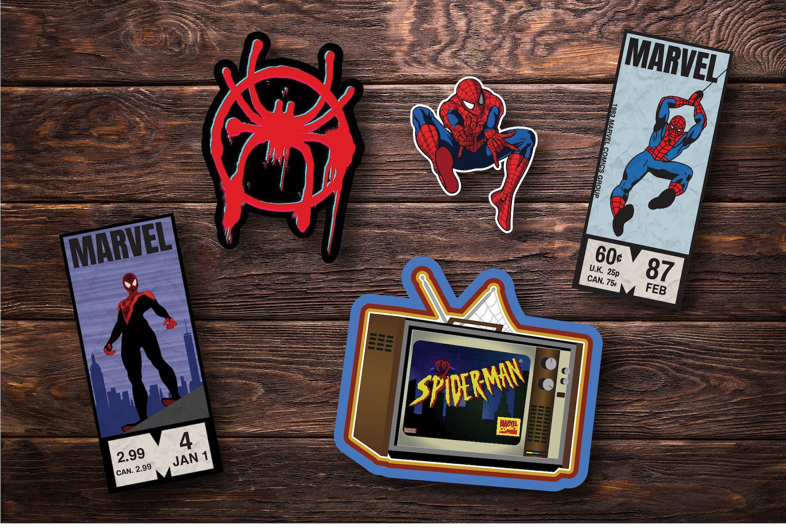 Spiderman Inspired Spiderverse Sticker Pack Car Decal Etsy Denmark