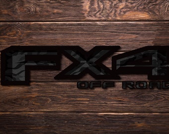 Ford F-150 FX4 Off Road Truck Bed Decals – Shadow Black 4WD | F-150, F-250, F-350 (Set of 2)
