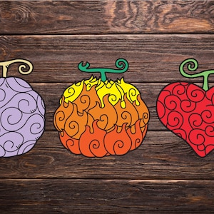 One Piece Inspired Fruits Vehicle Decals, Laptop Stickers