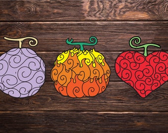 One Piece Inspired Fruits Vehicle Decals, Laptop Stickers