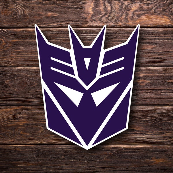 Transformers Decepticon Decal - Premium Vinyl Laptop Sticker, Tablet Sticker, IPhone Sticker, Vehicle Decal