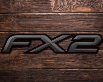 Ford FX2 Off Road Truck Bed Decal Set - Black Outline (2)