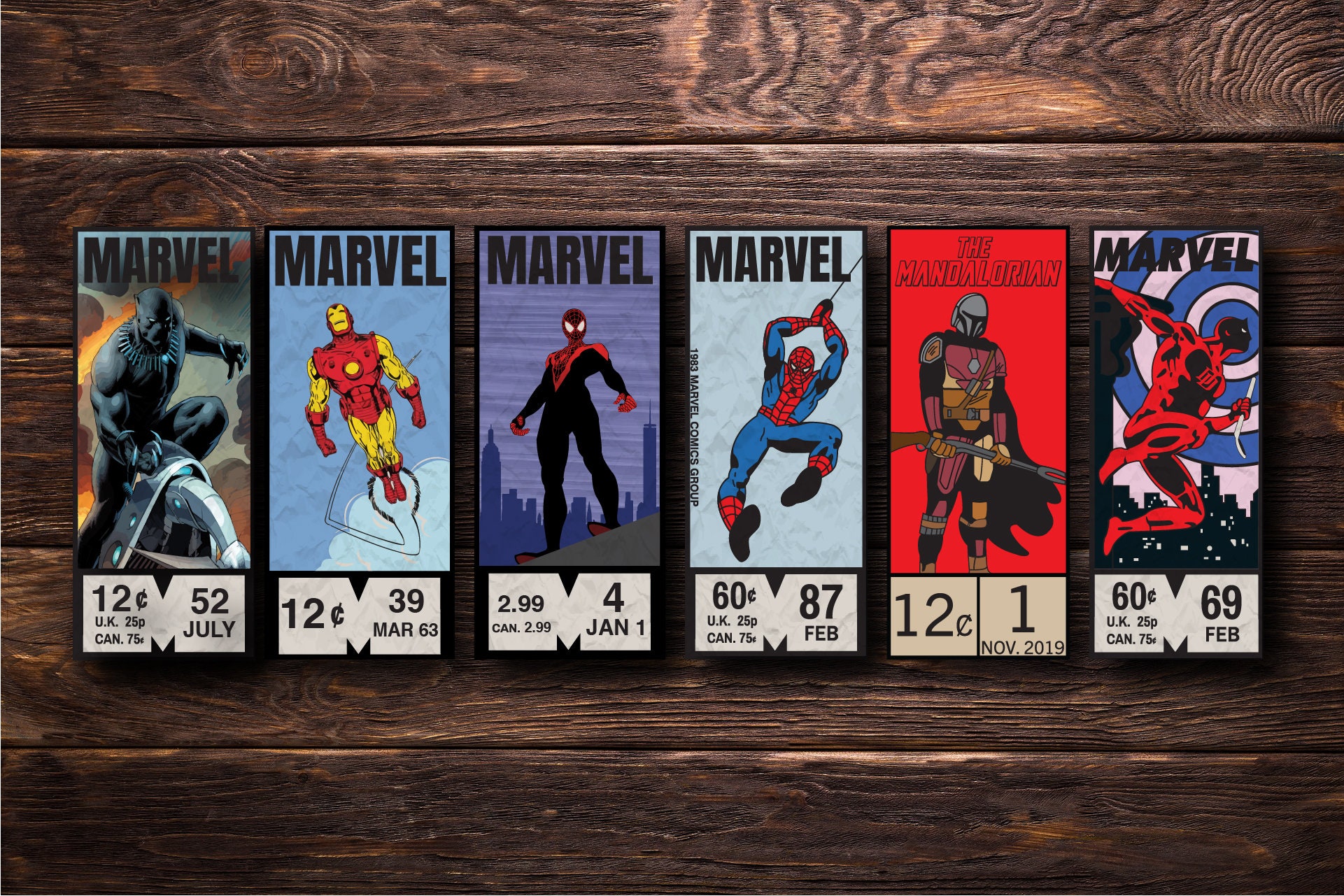 Marvel & Star Wars Inspired Vintage Style Comic Book Corner Box