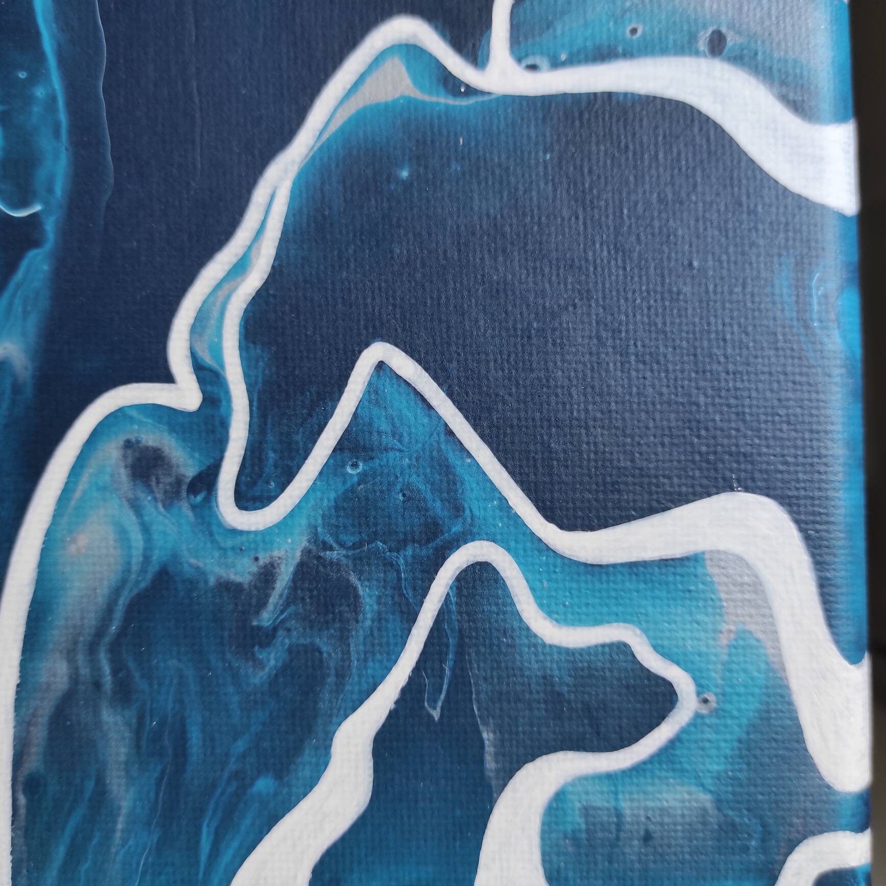 Large Blue Abstract Canvas Painting Original Art Hand | Etsy