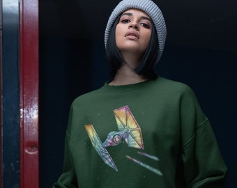 Tie Dye Star Wars Sweatshirt: Tie Fighter Crewneck Loungewear