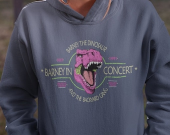Barney in Concert Hoodie - Retro Nostalgia Sweatshirt
